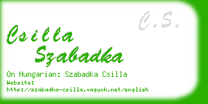 csilla szabadka business card